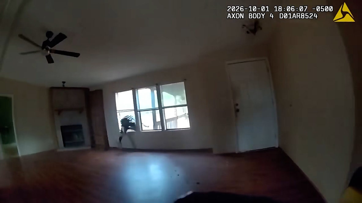 Watch: Suspected thief jumps through window to escape deputy