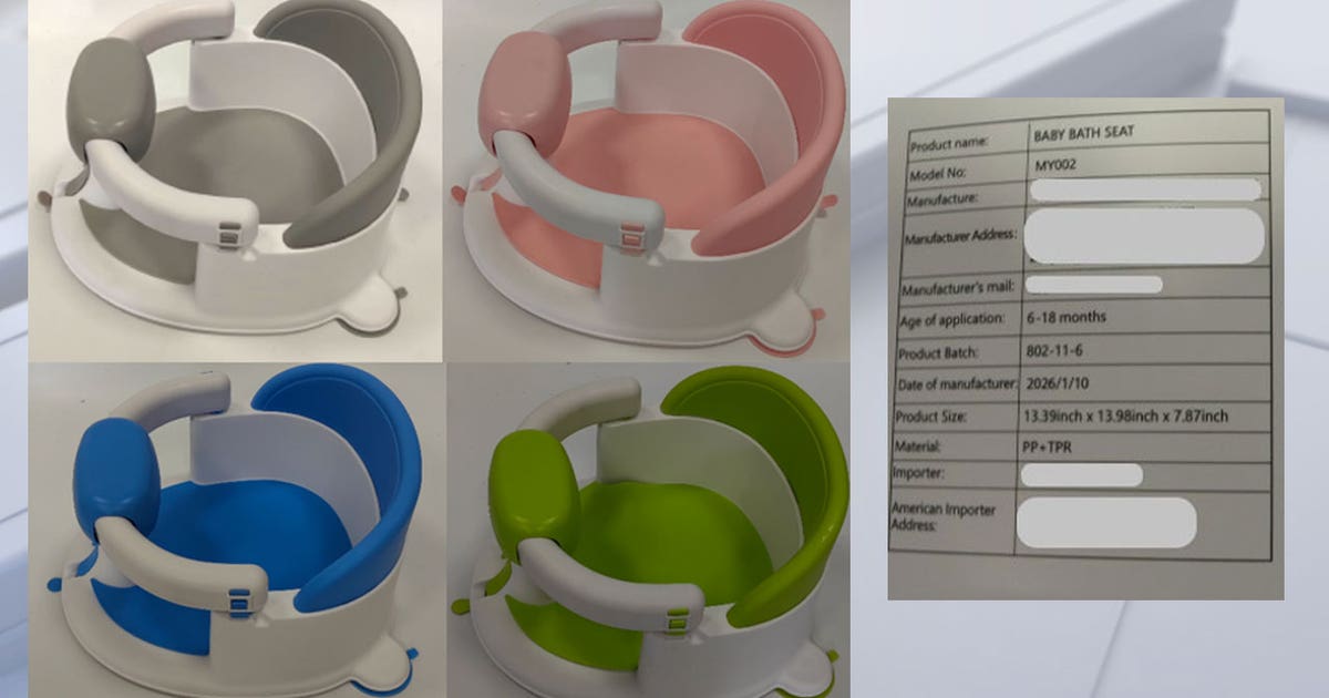 Baby bath seats sold on Amazon under recall for risk of serious injury, drowning