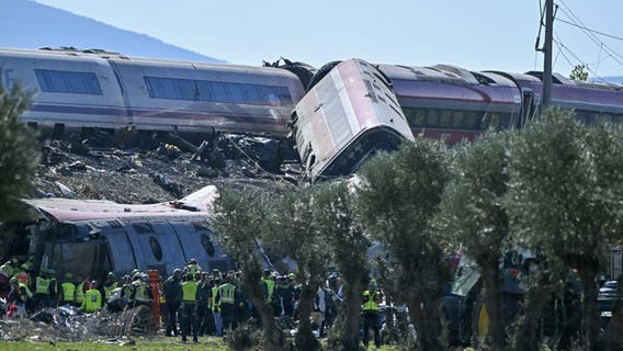 Dozens killed after two high-speed trains collide in central Spain
