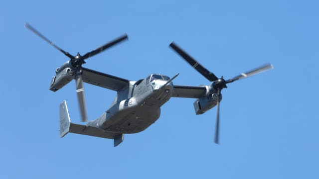 Marine Corps Osprey catches fire during exercise in North Carolina; 4 injured