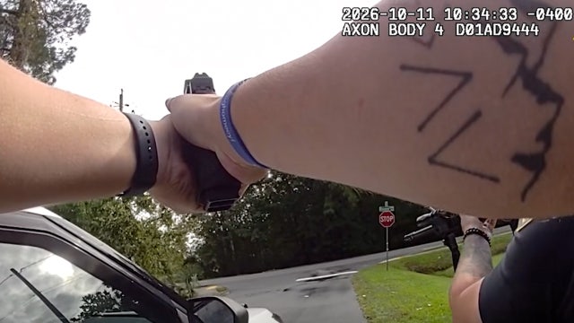 Police body cam video captures fatal shooting of armed woman who fired at patrol vehicle