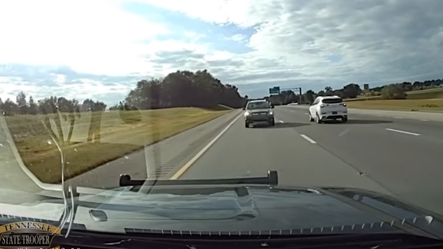 Watch: Wrong way driver crashes head-on into Tennessee trooper