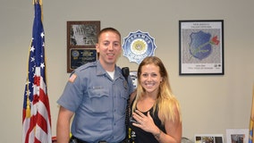 NJ cop finds woman's engagement ring on highway