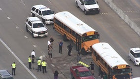 12 students with minor injuries from school bus crash