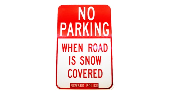 Free parking lots in Newark during snow storm
