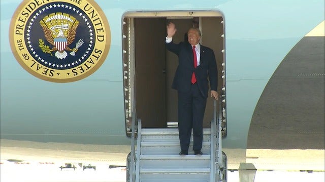 President Trump stops in Dallas for private fundraiser