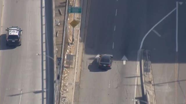 Police pursuit of a stolen vehicle at high-speeds in West LA