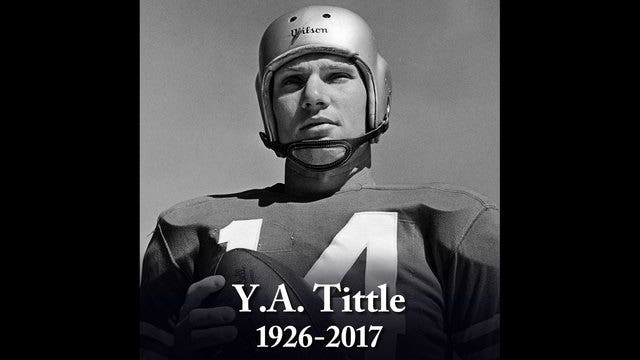 Hall of Fame QB Y.A. Tittle dead at 90