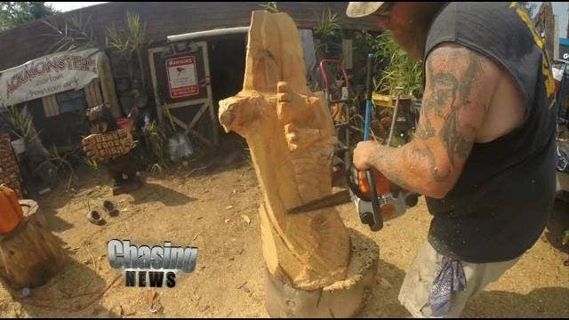 Chainsaw artist's tools stolen