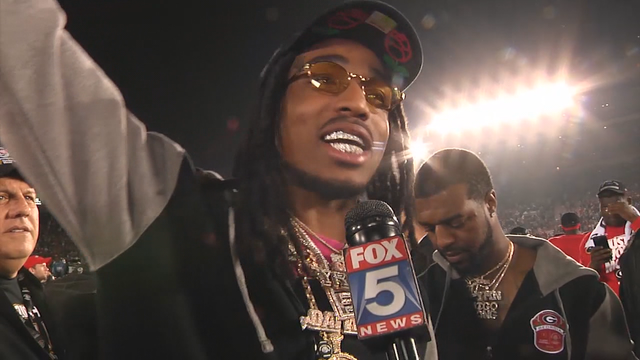 Migos' Quavo celebrates Rose Bowl win, goes viral