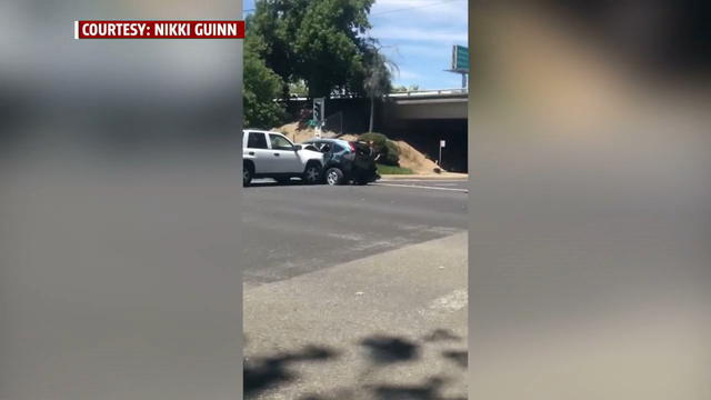 Road rage: SUV driver in Sacramento stomps on Honda, kicks window