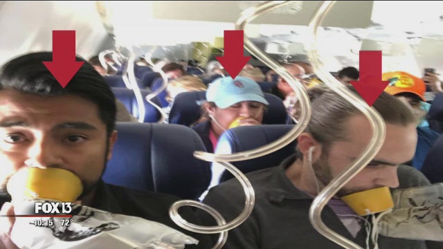 Emergency breathing masks worn improperly on Southwest flight