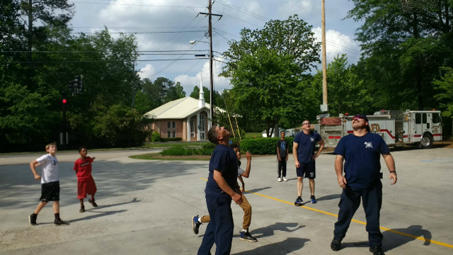 Kids to Alpharetta firefighters: Didn't know 'old people' played basketball