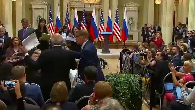 Apparent protester removed ahead of Trump-Putin conference