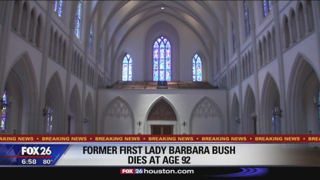 Barbara Bush remembered as active member of her church