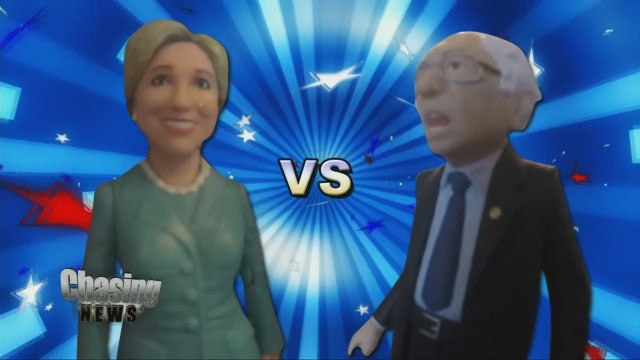 Bernie and Hillary action figures