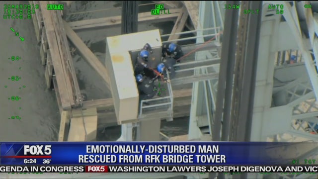 Man rescued from NYC bridge