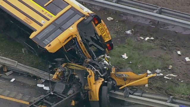 NJ school bus missed exit before crash; police probing if driver tried illegal U-turn