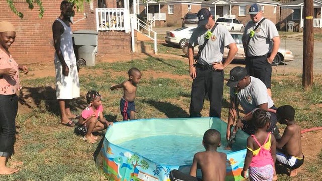 Summer saviors! Charlotte firefighters help out kids struggling to fill pool