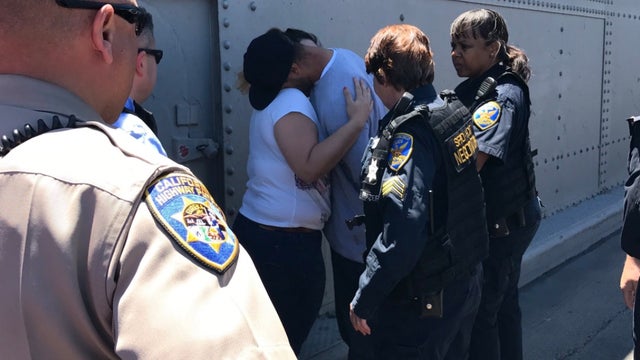 Man down after climbing atop Bay Bridge center anchorage