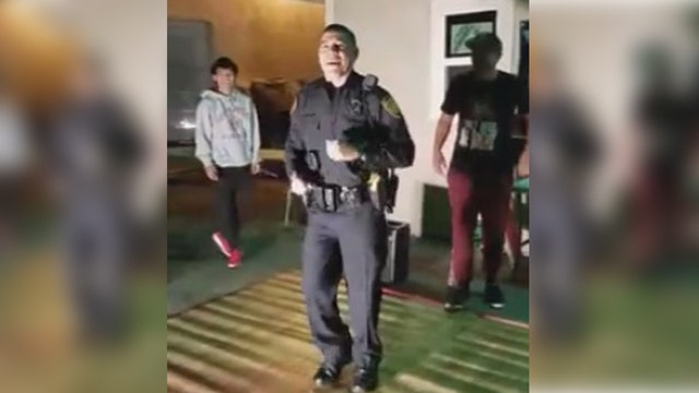 Texas police officer called to noise complaint teaches children how to salsa
