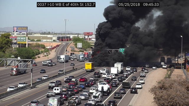 Interstate 10 reopens after massive semi-truck fire in Phoenix