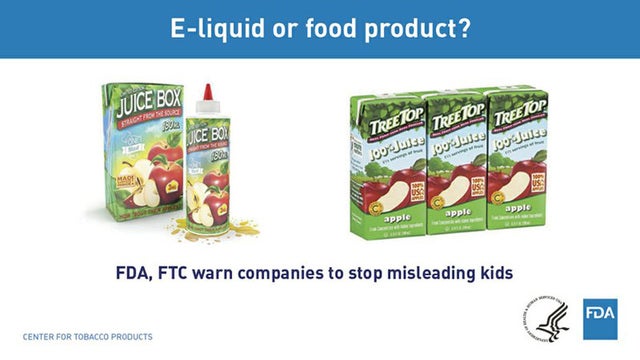 FDA warns liquid nicotine packets resemble juice boxes, candy