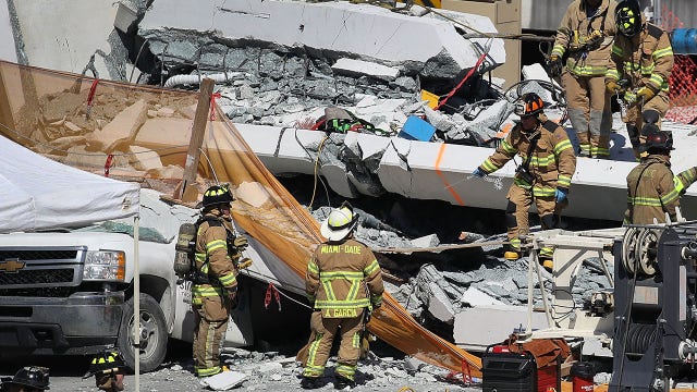 Fire chief: 6 dead after Miami pedestrian bridge collapse