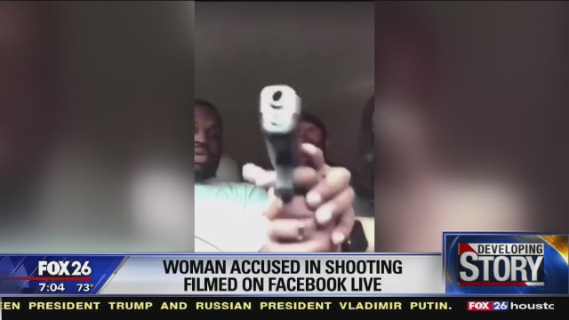 Woman playing with guns shoots man while on Facebook Live