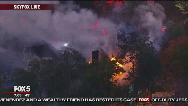 Big fire burns homes in New Jersey