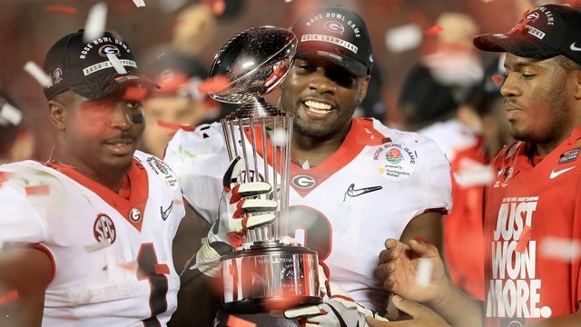 Victorious 'Dawgs return home with Rose Bowl trophy