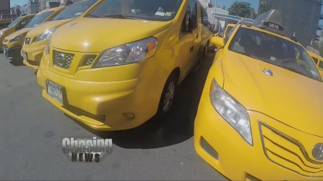 Taxi graveyard in Brooklyn