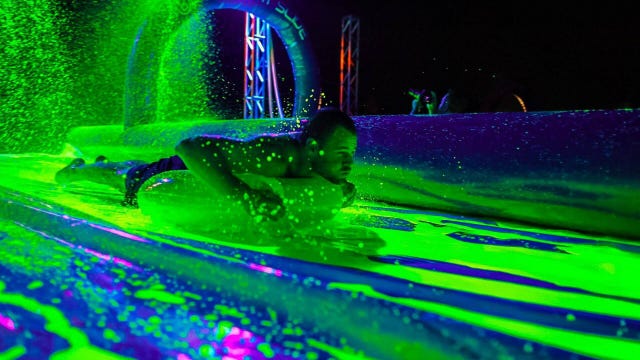 Glowing blacklight waterslide coming to Chicago