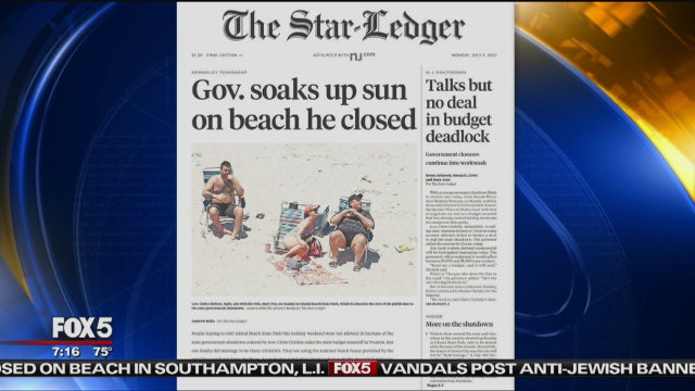 Gov. Christie defends going to beach during shutdown