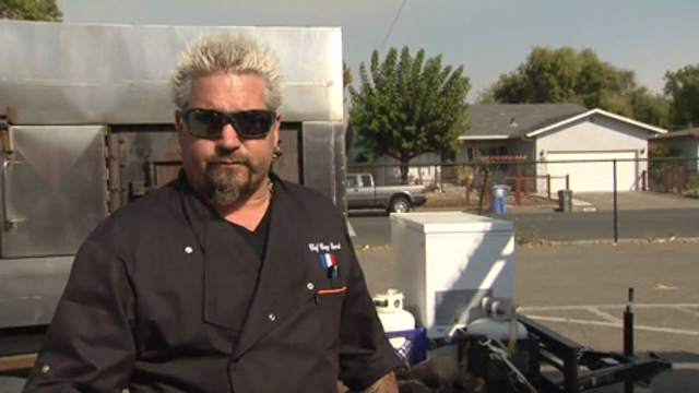 Celebrity chef Guy Fieri serves up hot meals for Santa Rosa fire victims