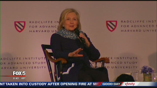 Hillary Clinton honored with medal at Harvard