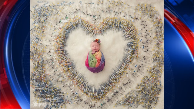 Photo of baby surrounded by needles has people talking