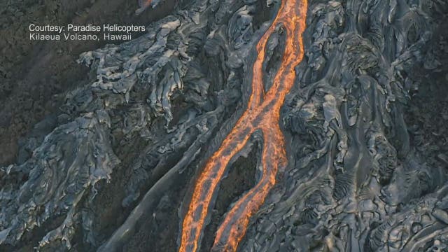 WATCH: Kilauea Volcano rapid lava flows