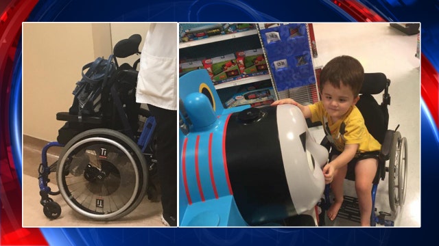 FOUND: Child's wheelchair taken from family's front yard