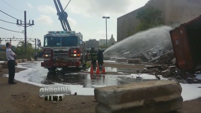 NJ firefighters simulate train derailment
