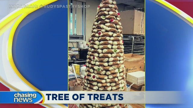 NJ pastry shop creates 4-foot cannoli tree
