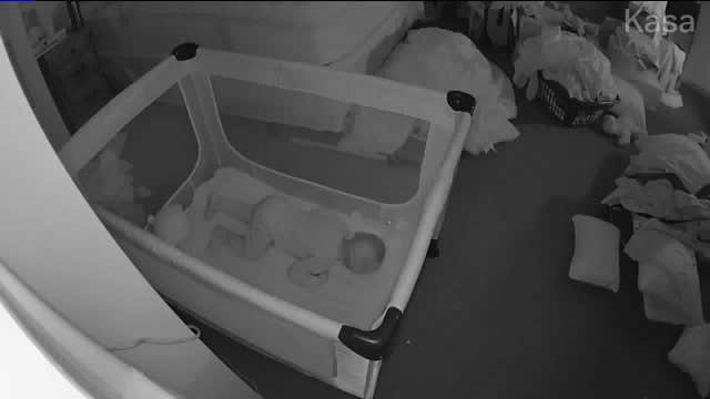 Nanny cam shows intruder expose himself while mom, baby sleep