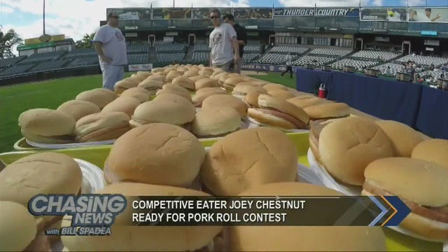 Nathan's hot dog eating champ Joey Chestnut sets his sights on pork roll