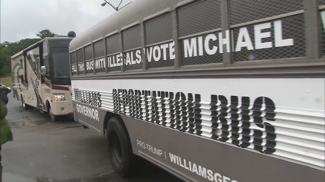 Dozens protest GOP gubernatorial candidate amid controversial campaign tour