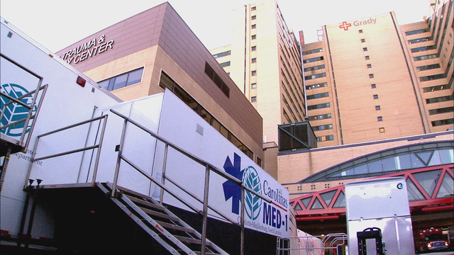 Swamped with flu, Atlanta hospital opens mobile ER