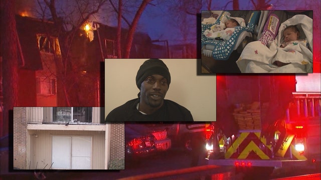 NEW VIDEO: Dad saves daughter by tossing her during massive fire