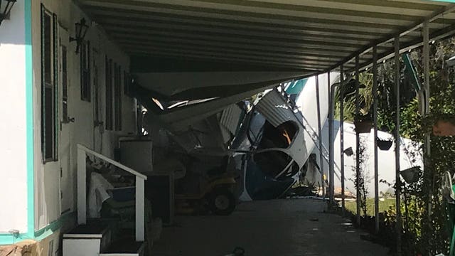 2 sent to hospital after plane crashes into home