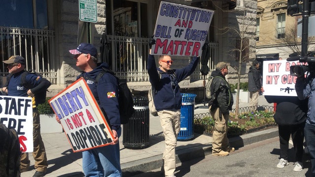 'March for Our Guns' counter-protest held nearby March for Our Lives rally in DC