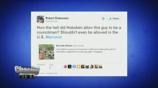 Hoboken councilman tagged as terrorist on Twitter