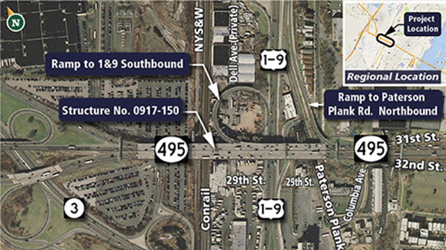Route 495 repair project details, detours